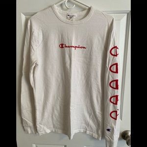 Long sleeve Champion tee.